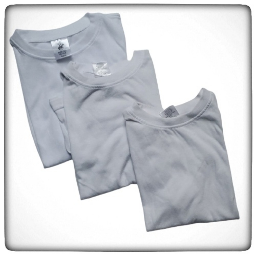 Beverly Hills Polo Club Set of 3 White Short Sleeve Tshirts-Size 4-6